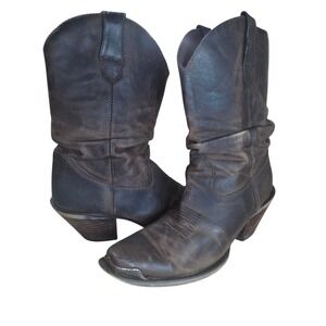 Durango Crush RD3494 Womens 8M Brown Leather Harness Slouch Western Boots